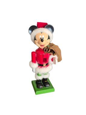 Disney Santa Mickey Christmas Mouse Nutcracker 10" x 3"